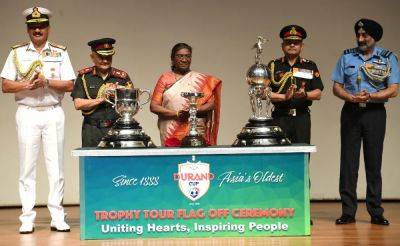 President Droupadi Murmu Flags Off Durand Trophies For Nationwide Tour From Delhi - sports.ndtv.com - India