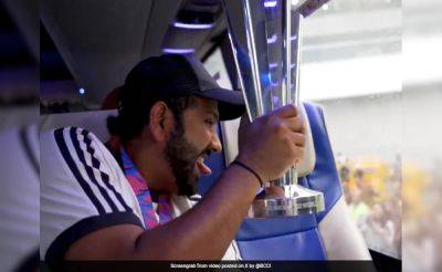 Video: Rohit Sharma's 'Raw Emotions' As He Brings T20 World Cup Trophy Home