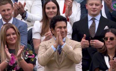 Joe Root - Cameron Norrie - Jos Buttler - Sachin Tendulkar - Watch: Sachin Tendulkar gets standing ovation at Wimbledon Centre Court - sports.ndtv.com - Britain - Germany - India - county Centre