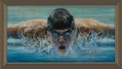 Signed Michael Phelps artwork from 2008 Beijing Olympics unveiled and on sale for first time
