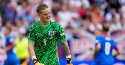 Jordan Pickford savaged for England antics and look as Dutch media ask if 'amateur' has been on the laughing gas