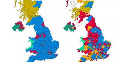 The full general election maps that show huge shift as Labour take power