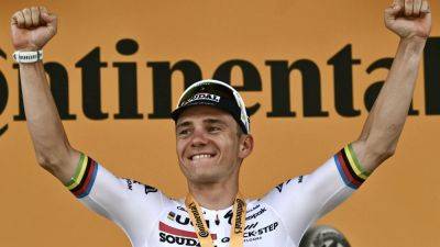 Sam Bennett - Tadej Pogacar - Remco Evenepoel - Remco Evenepoel wins stage seven time trial to cut Tadej Pogacar's Tour de France lead - rte.ie - France - Belgium - Ireland - county Bennett