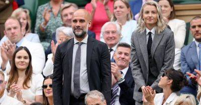 Man City boss Pep Guardiola booed as he joins sporting legends at Wimbledon