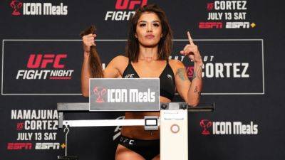 UFC's Tracy Cortez chops hair, makes weight for Namajunas bout - ESPN