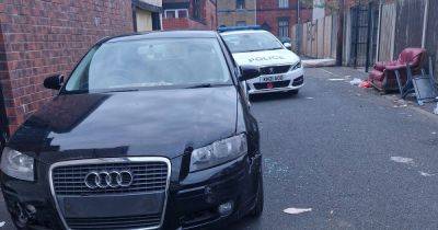 Police chase Audi with 'false plates' through Bury before suspects plough into another car and flee