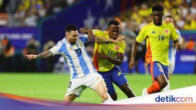 Kick Off Sempat Ditunda, Argentina Vs Kolombia 0-0 di Babak Pertama