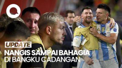 Ekspresi Messi di Bangku Cadangan: Nangis Dahulu, Semringah Kemudian