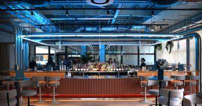 Inside the brand-new café, bar, restaurant, and workspace inside Manchester Central