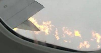 Passenger plane caught fire after engine-part broke away on take-off