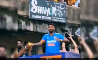 Watch: Hardik Pandya Impresses Fans With Fielding Skills During Victory Parade In Vadodara