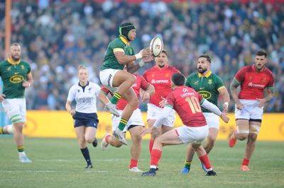 10-try Springboks shrug off early red card to rout gallant Portugal