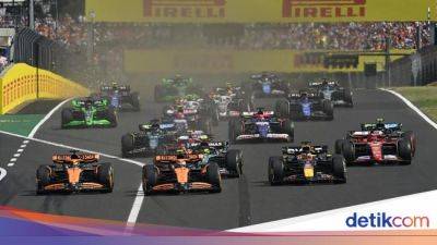 Max Verstappen - Lewis Hamilton - George Russell - Sergio Perez - Charles Leclerc - Carlos Sainz - Lando Norris - Oscar Piastri - Hasil F1 GP Hungaria: Piastri Juara, McLaren Berjaya - sport.detik.com