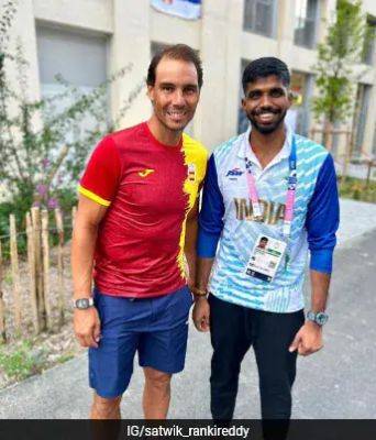 "With The Best": Satwiksairaj Rankireddy's Fanboy Moment After Meeting Rafael Nadal In Paris