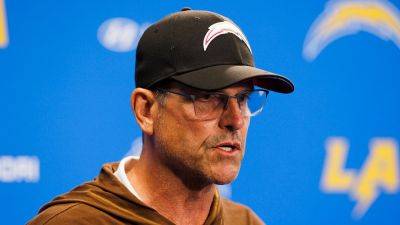 Chargers head coach Jim Harbaugh uses odd birthing analogy to talk about first day of training camp