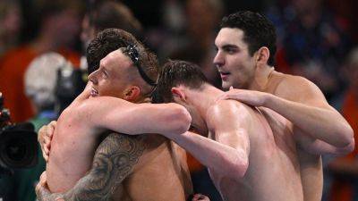 US secures first Olympic gold medal in men's 4x100-meter freestyle relay