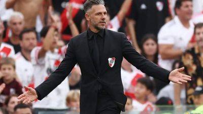 Argentina's River Plate soccer coach steps down