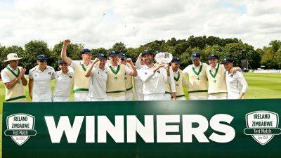Lorcan Tucker and Andy McBrine lead Ireland to stirring Test victory over Zimbabwe