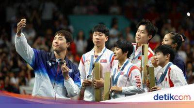 Viral! Momen Atlet Korsel dan Korut Selfie di Podium Olimpiade Paris 2024