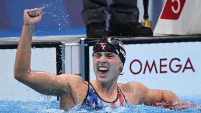 Katie Ledecky wins gold in women's 1,500-meter freestyle, tying record with 8th Olympic victory