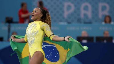 Simone Biles - Paris Games - Rebeca Andrade - Gymnastics-Brazil's Andrade: the only gymnast to 'stress out' Biles - channelnewsasia.com - Brazil