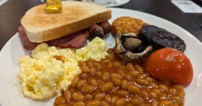 Manchester Airport big breakfast was the fuel we needed for four-hour flight, but there was one shock