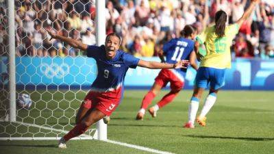 U.S. women's soccer team defeats Brazil to win record-extending 5th Olympic gold, 1st since 2012