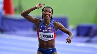 Paris Olympics - Noah Lyles - Mallory Swanson - American Masai Russell wins gold in women's 100-meter hurdles - foxnews.com - France - Usa - Jamaica - Puerto Rico - county Patrick - county Russell