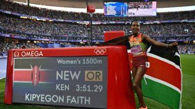 Kenya's Kipyegon wins third straight 1,500m gold