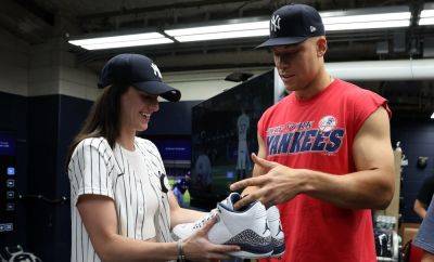 Caitlin Clark calls Aaron Judge 'huge and swole' during visit to Yankees game