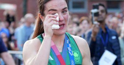 Kellie Harrington cries tears of joy after hero’s welcome on return to Dublin