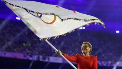 Olympic flag arrives in Los Angeles, host city for 2028 Games