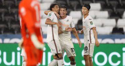 Swansea City 3-1 Gillingham: Hosts ease into round two after seeing off 10-man Gills