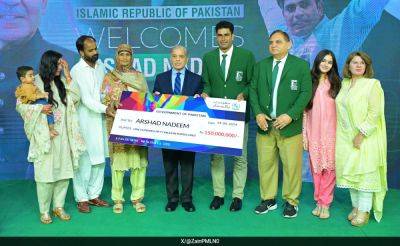 Neeraj Chopra - Arshad Nadeem - PKR 150 Million Cash, Endowment Fund Of 1 Billion: Pakistan PM Honours Arshad Nadeem - sports.ndtv.com - Norway - India - Pakistan