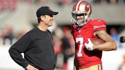 Ezra Shaw - Jim Harbaugh - Colin Kaepernick - Jim Harbaugh says he approached Colin Kaepernick to join Chargers coaching staff - foxnews.com - Usa - San Francisco - Los Angeles - state Arizona - state California - state Michigan - county Santa Clara