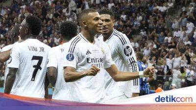 Carlo Ancelotti - Jude Bellingham - Kylian Mbappe - El Real - Gol Debut Mbappe di Real Madrid, 'Disentuh' Semua Penyerangnya - sport.detik.com