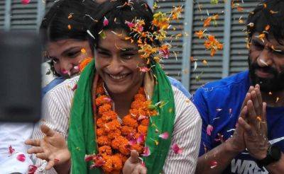 Watch: Vinesh Phogat Gets Gold Medal On Return To Village From Paris Olympics 2024