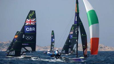 Paris 2024: Heartbreak for Irish sailing duo Robert Dickson and Sean Waddilove after false start in men's skiff medal race