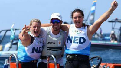 Sailing-Dutch deliver women's skiff gold despite finish line drama