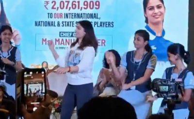 Paris Olympics - Manu Bhaker - Narendra Modi - Harmanpreet Singh - Paris Games - Manu Bhaker Shakes A Leg On 'Kala Chashma' Song - Video Breaks Internet - sports.ndtv.com - India