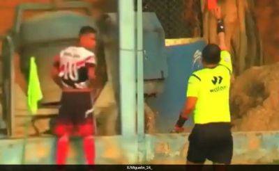 Watch: Footballer Urinates On Field, Referee Shows Red Card