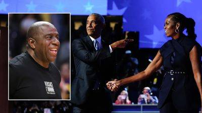 Kamala Harris - Barack Obama - Trump - Michelle Obama - Meg Oliphant - NBA great Magic Johnson slammed for calling Obama’s DNC speeches the best in ‘history of our country’ - foxnews.com - Washington - Los Angeles - state Minnesota