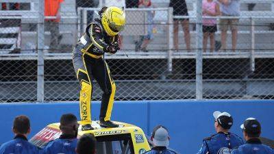 NASCAR Truck Series driver Layne Riggs dislocates shoulder celebrating win - foxnews.com - state North Carolina - state Wisconsin - county Taylor