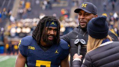 Jim Harbaugh - Sherrone Moore - Michigan running back Donovan Edwards: Sherrone Moore 'rightfully deserved' to replace Jim Harbaugh - foxnews.com - Los Angeles - state Michigan - state Pennsylvania - county Park - county Gregory