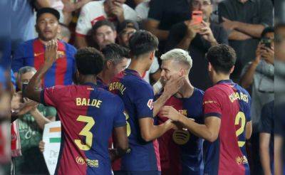 Dani Olmo - James Rodriguez - Rayo Vallecano - La Liga: Dani Olmo Clinches Barcelona Comeback Win At Rayo On Debut - sports.ndtv.com - Germany - Spain