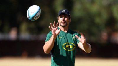 Damian De-Allende - Siya Kolisi - Eben Etzebeth - Malcolm Marx - Gerhard Steenekamp - Frans Malherbe - Jason Dixon - Kurt Lee Arendse - Rassie Erasmus - Cobus Reinach - Jasper Wiese - Marco Van-Staden - Williams - Jesse Kriel - Springboks draft in Etzebeth for bench role against New Zealand - channelnewsasia.com - Australia - South Africa - New Zealand