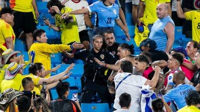 Copa America - Marcelo Bielsa - Rodrigo Bentancur - Mathias Olivera - Darwin Núñez - Ronald Araújo - Darwin Nunez handed five-game international ban for Uruguay brawl - rte.ie - Colombia - Venezuela - state North Carolina - Ecuador - Uruguay - Paraguay - Peru