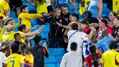 Marcelo Bielsa - Emiliano Martinez - Rodrigo Bentancur - Darwin Núñez - Ronald Araújo - Tottenham Hotspur - International - Darwin Núñez banned 5 games for Uruguay's Copa América brawl - ESPN - espn.com - Colombia - Venezuela - state North Carolina - Ecuador - Uruguay - Paraguay - Peru