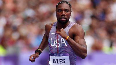 Noah Lyles finishes 2nd in 100m heat, reaches Olympic semis - ESPN