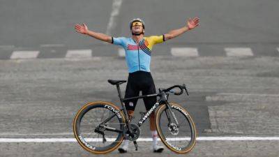 Belgium's Remco Evenepoel becomes 1st man to sweep Olympic cycling road race, time trial